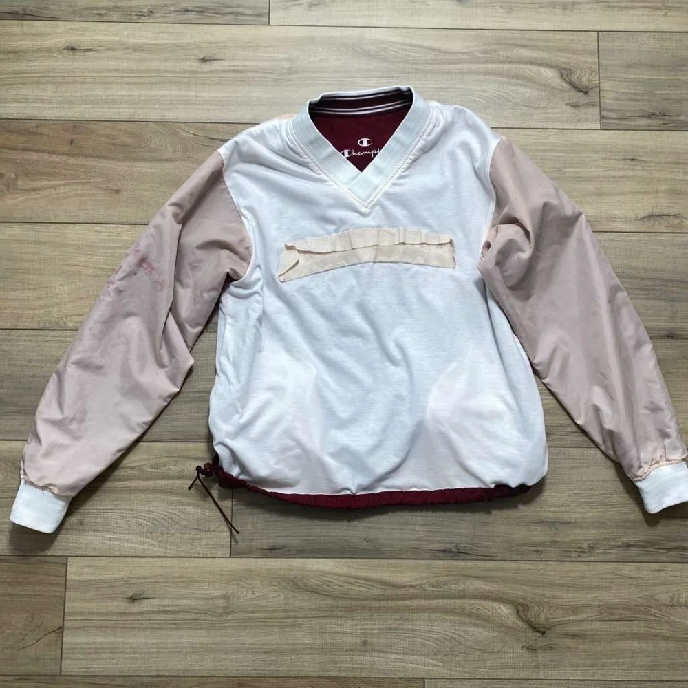 Champion Vintage‎ Mens Nylon Pullover Lined Windbreaker Size Medium